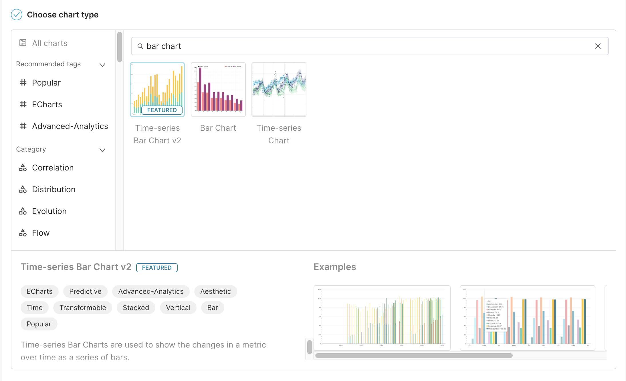 Time Series Bar Chart Chart Walkthroughs